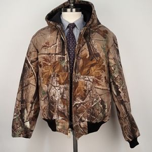 Carhartt Men’s Sz Small Camo Jacket J221 Hooded
